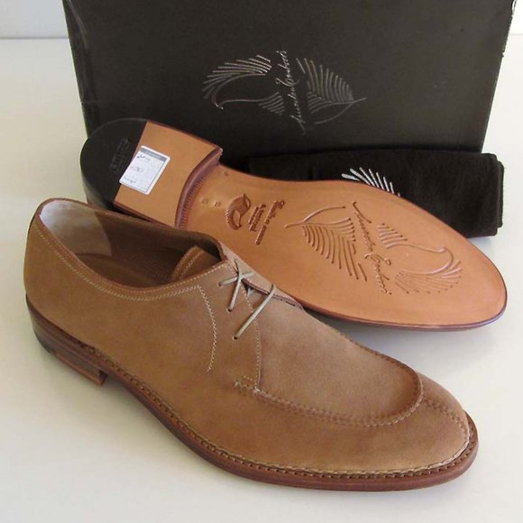 AMEDEO TESTONI Norwegian stitch suede shoes 11G / 12 US - Picture 2 of 10